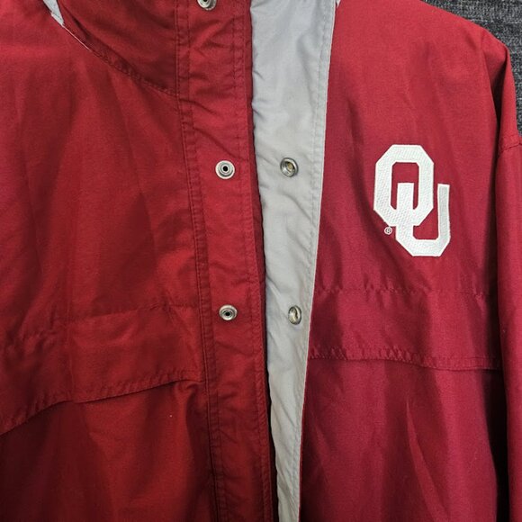Oklahoma Sooners Lightweight Zip Up Hoodie XXL Raincoat College University - Picture 3 of 12